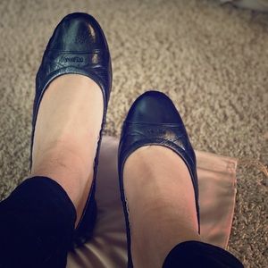 Prada Logo Ballerina Flats, Size 39